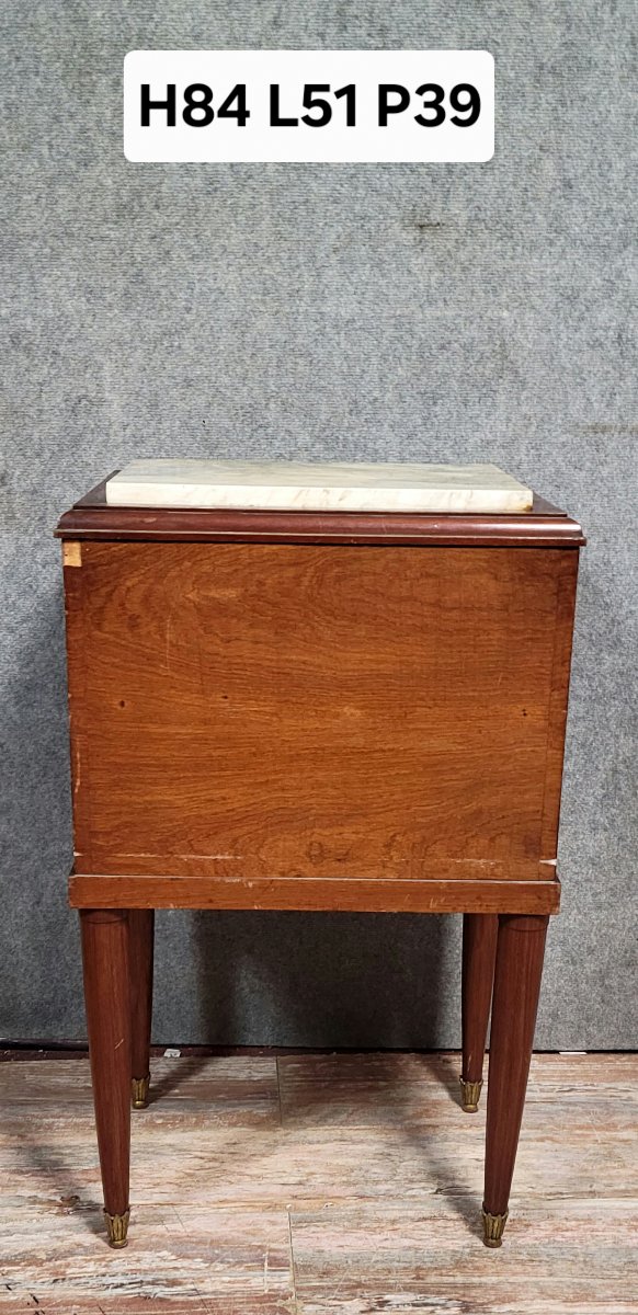 table de chevet style Empire/Restauration, acajou et loupe -photo-7