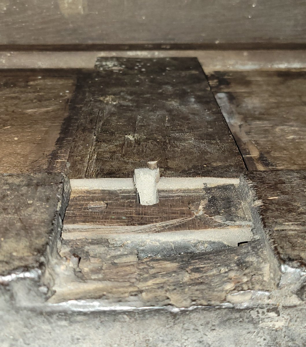 Très important banc coffre époque Louis XIV en bois massif / 201 cm de long-photo-5