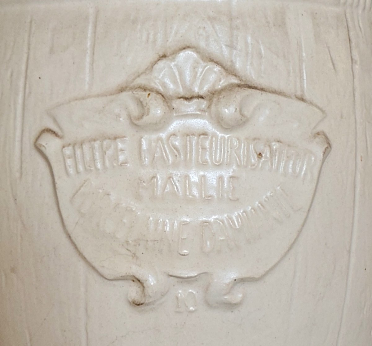 Stoneware Pasteurizer By Maille, Barrel-shaped Model, With Original Metal Tap -photo-3