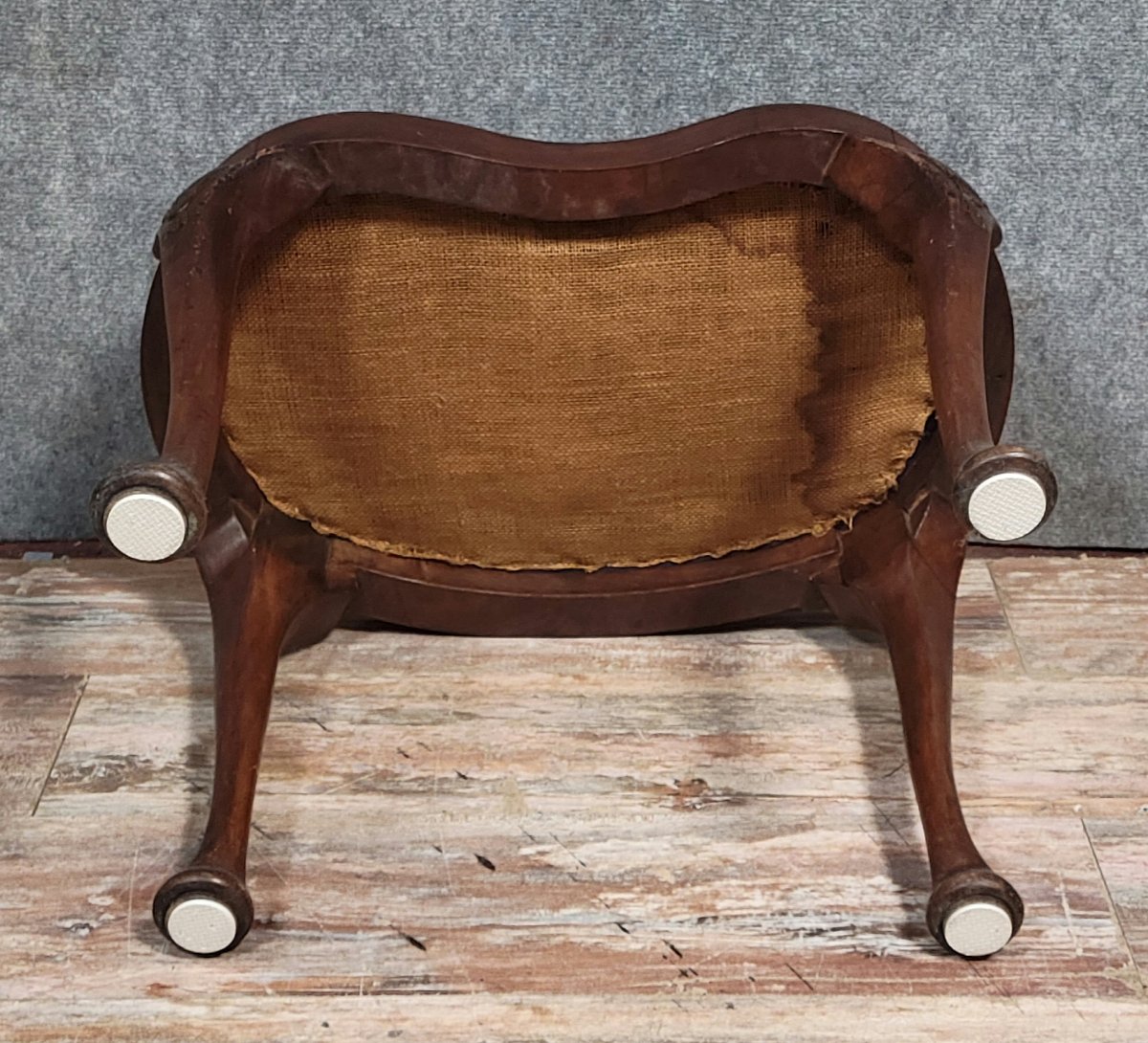 Louis XV Style English Mahogany Bean-shaped Piano Stool-photo-6