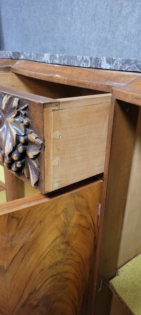 Art Deco Period Sideboard In Burr Walnut -photo-6