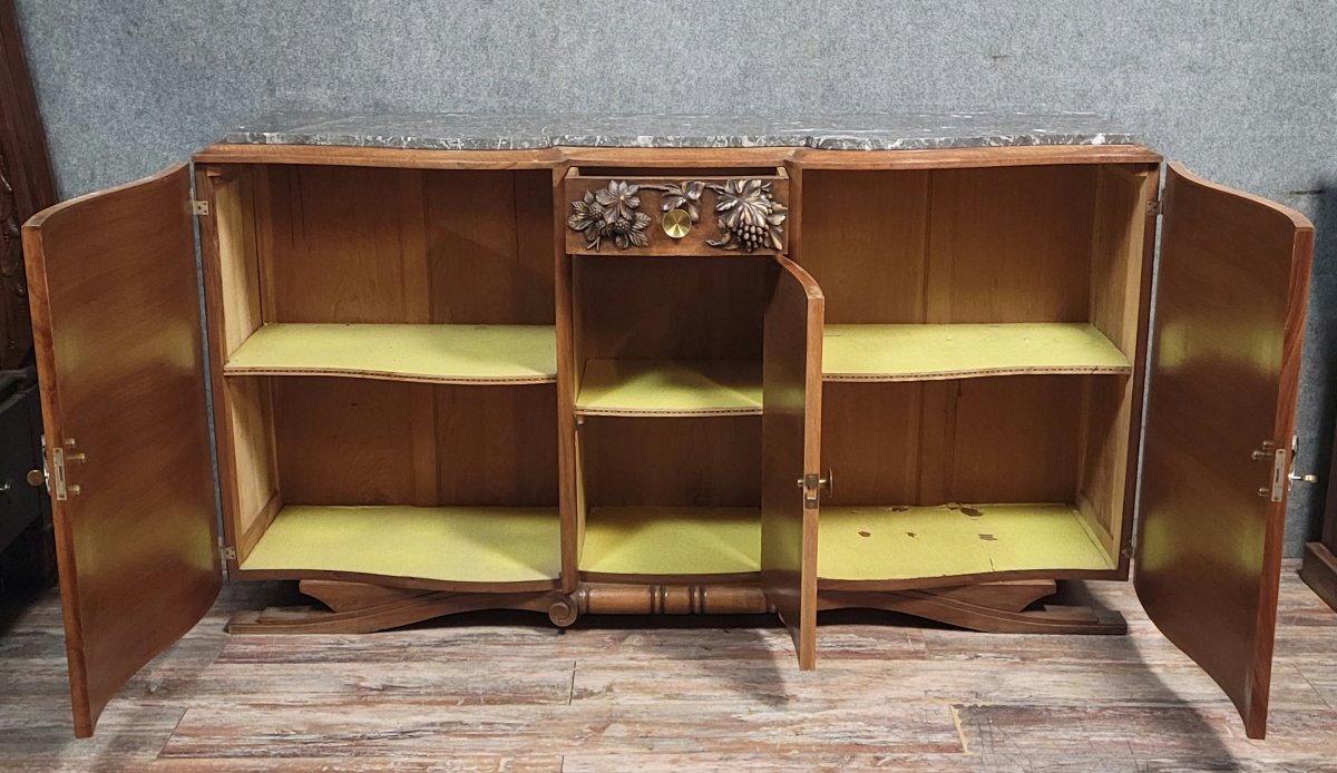 Art Deco Period Sideboard In Burr Walnut -photo-7