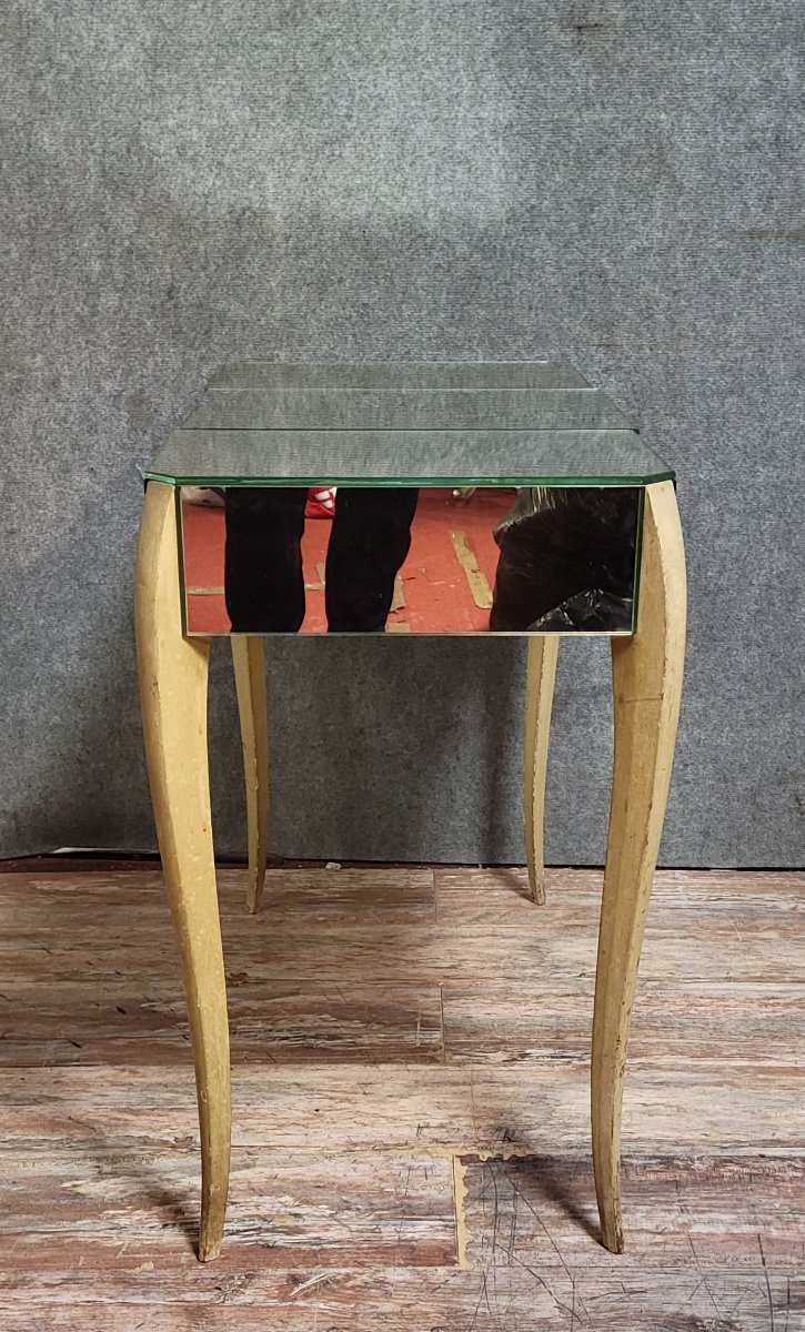 Lady's Dressing Table - Art Deco Period Mirror Console Circa 1940-1950 -photo-6