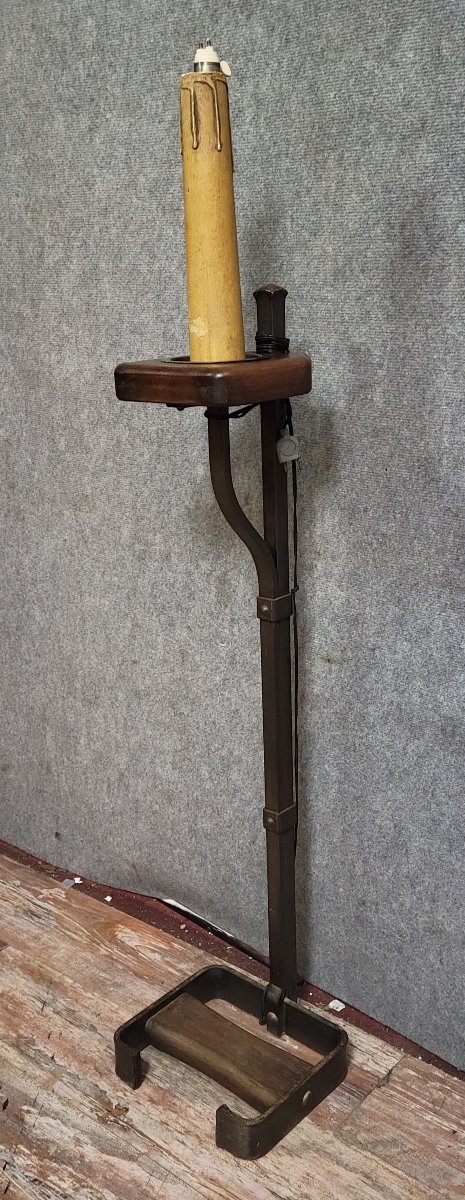 Attributed To Jean-pierre Ryckaert: Designer Floor Lamp With A Sculptural Appearance-photo-3