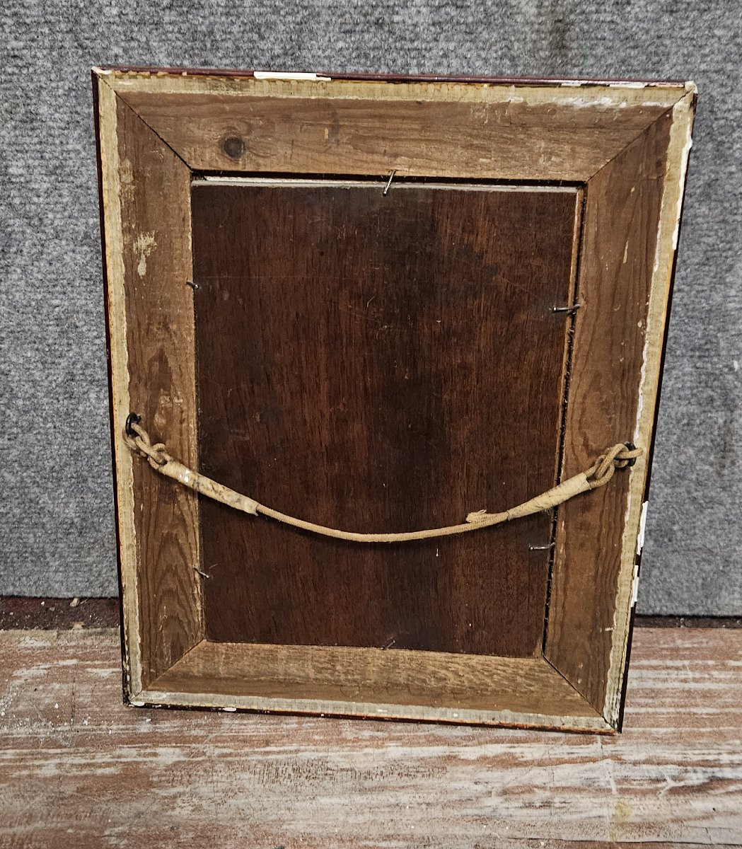 Oil On Panel From The Napoleon III Period, Entitled "the Cook".-photo-6