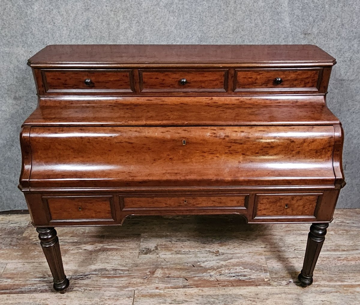 Antique Roll-top Desk – Louis-philippe Period / 19th Century  -photo-2