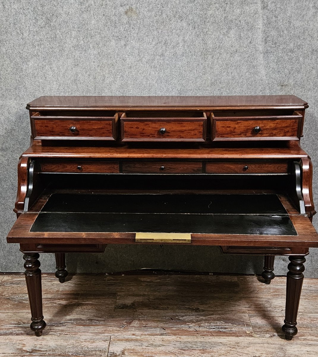 Antique Roll-top Desk – Louis-philippe Period / 19th Century  -photo-2