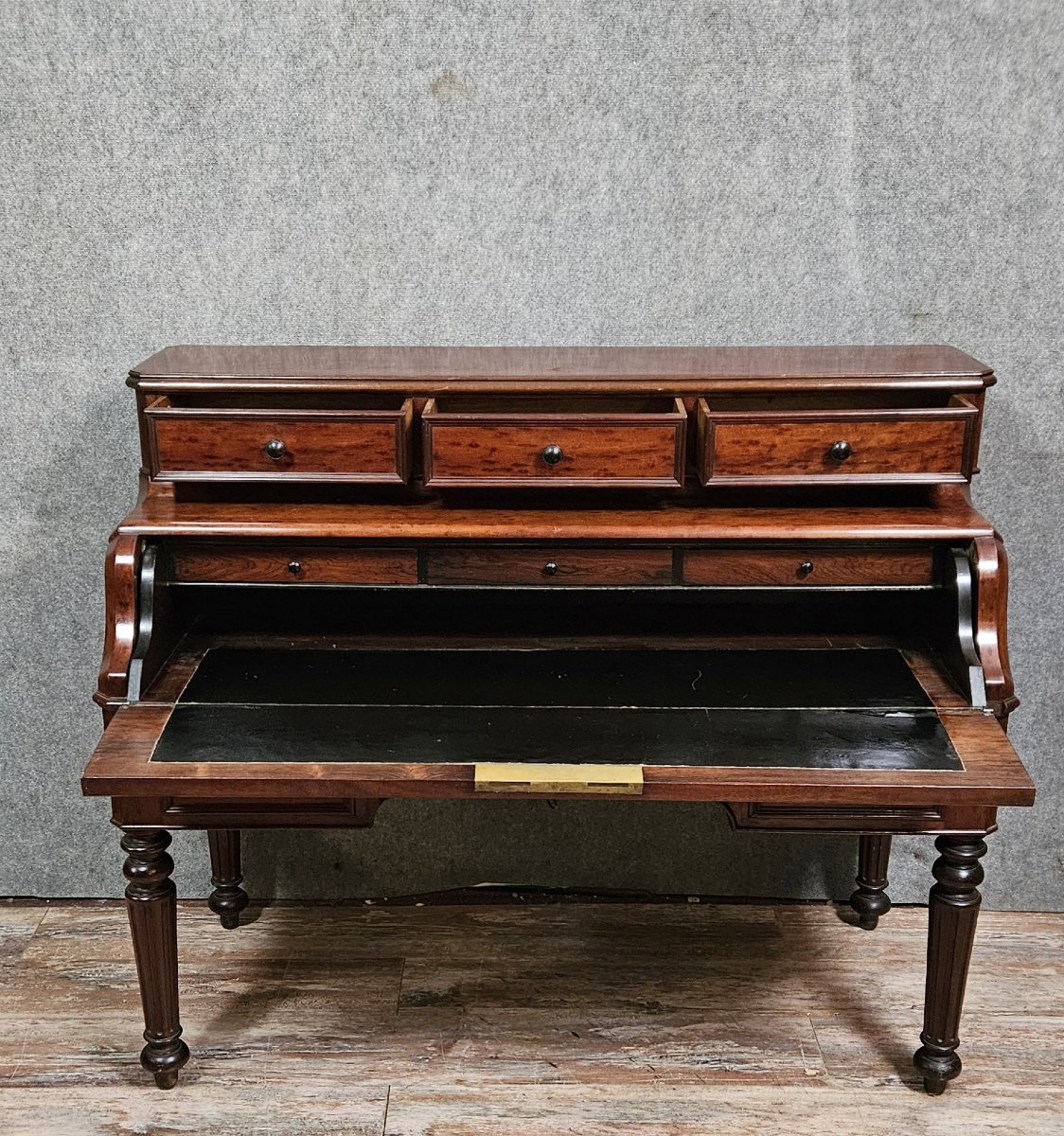 Antique Roll-top Desk – Louis-philippe Period / 19th Century  -photo-3