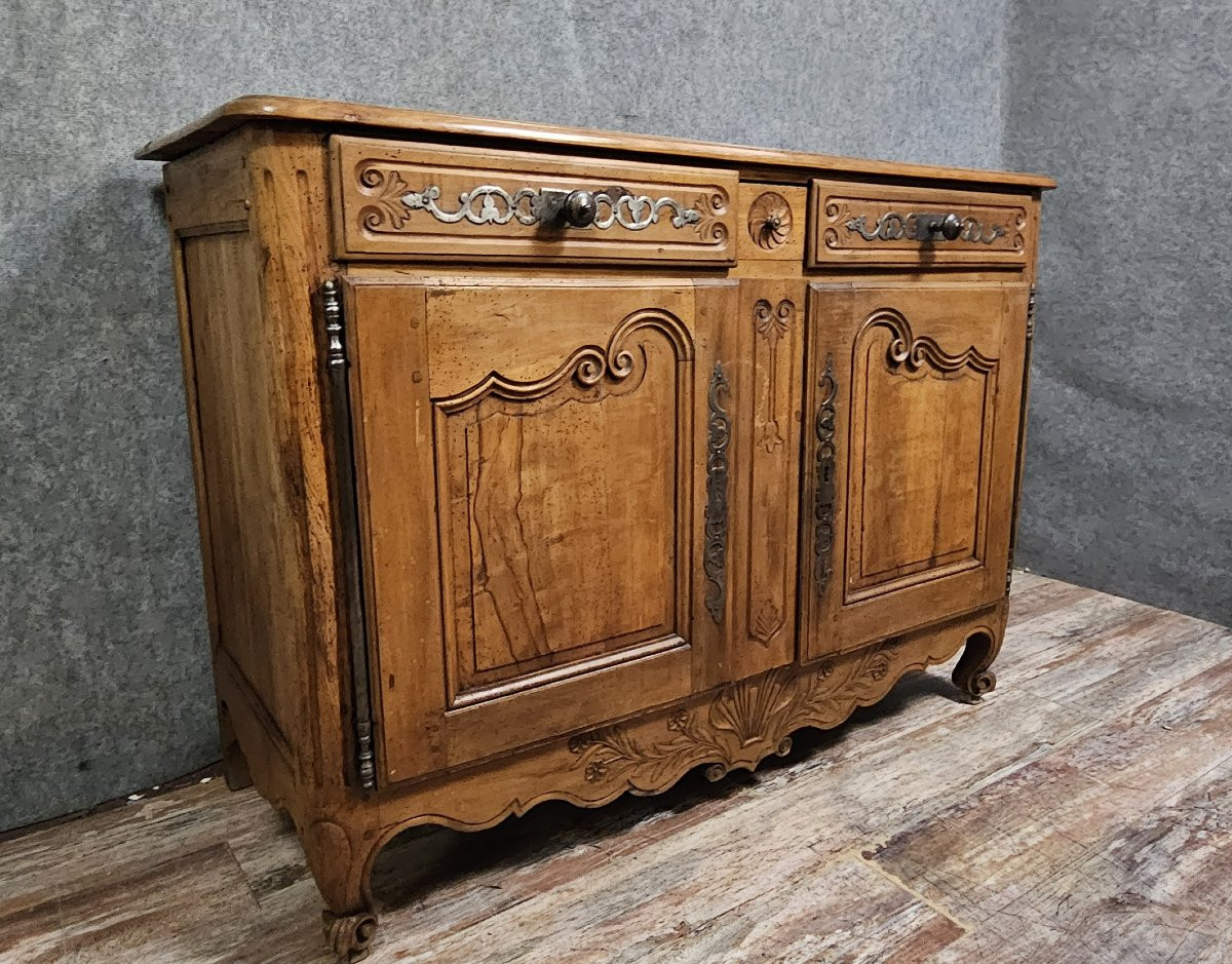 Louis XV Period Buffet In Solid Carved Wood, 18th Century-photo-5