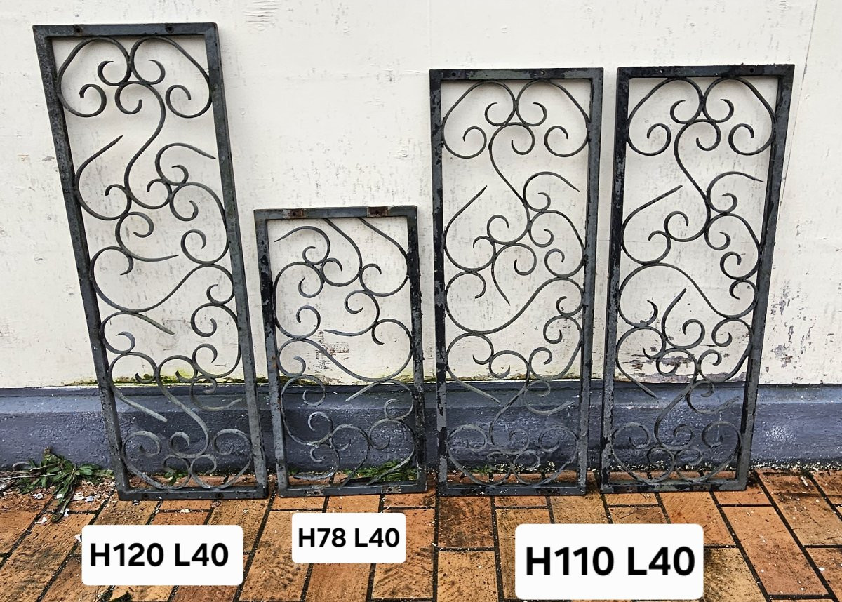 Ensemble de panneaux décoratifs en fer forgé, XXᵉ siècle-photo-1