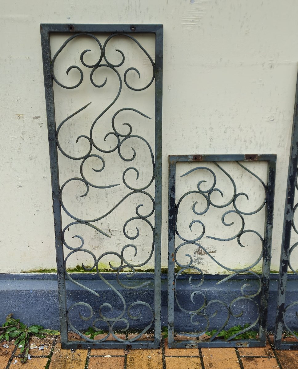 Ensemble de panneaux décoratifs en fer forgé, XXᵉ siècle-photo-3