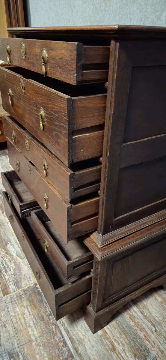 Antique Solid Wood Chest Of Drawers/chest Of Drawers, 19th Century-photo-5