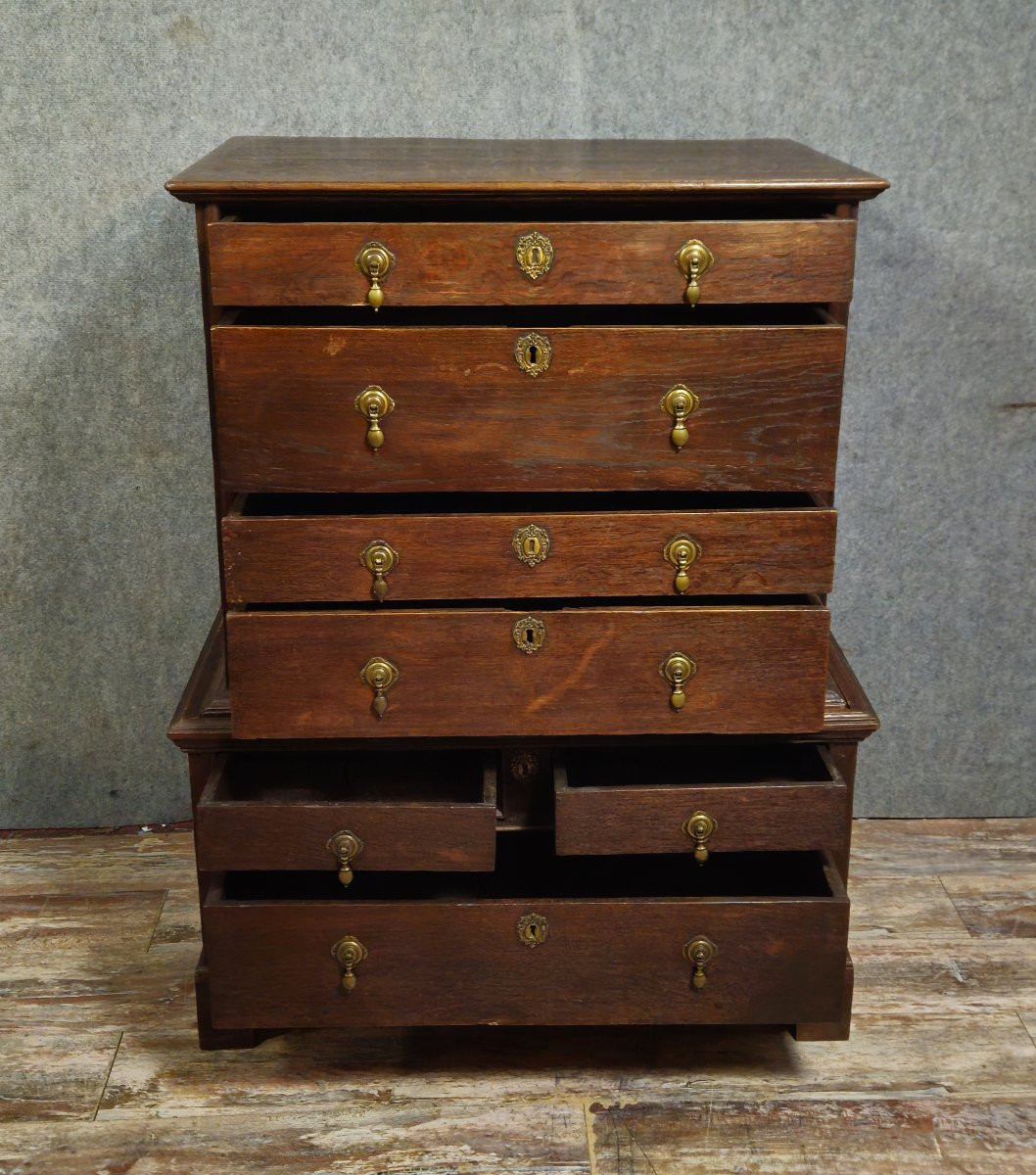 Antique Solid Wood Chest Of Drawers/chest Of Drawers, 19th Century-photo-6