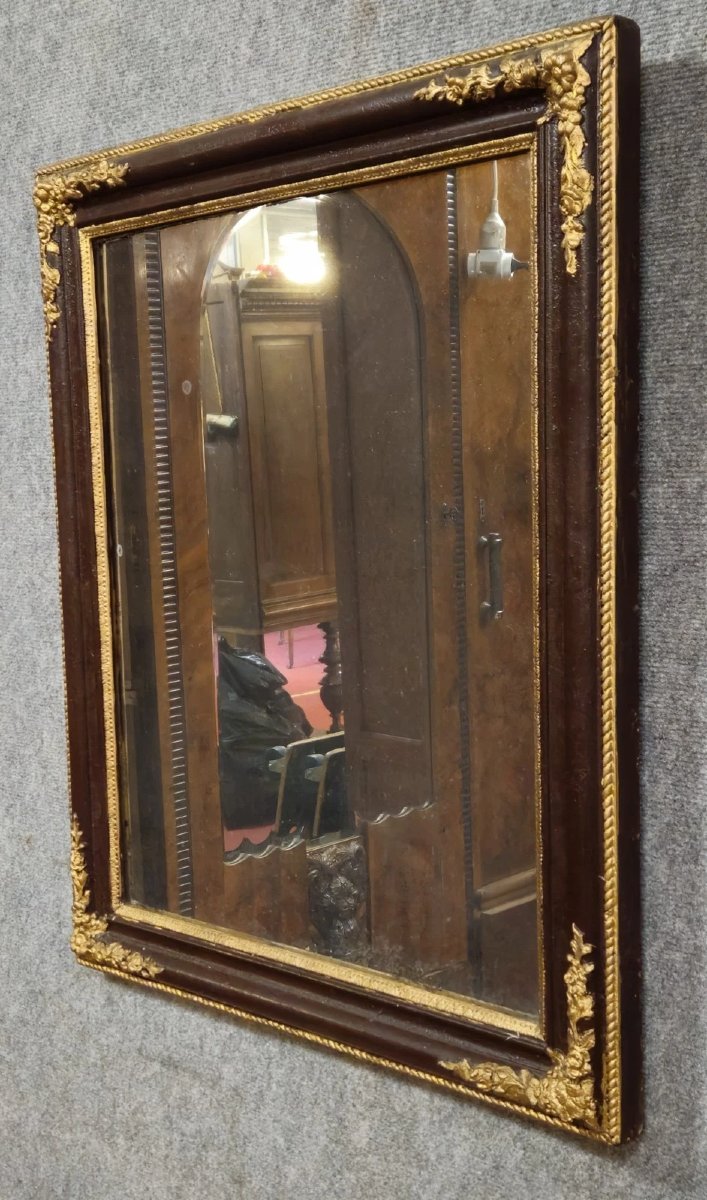 Miroir ancien en bois sculpté et doré – style classique-photo-1