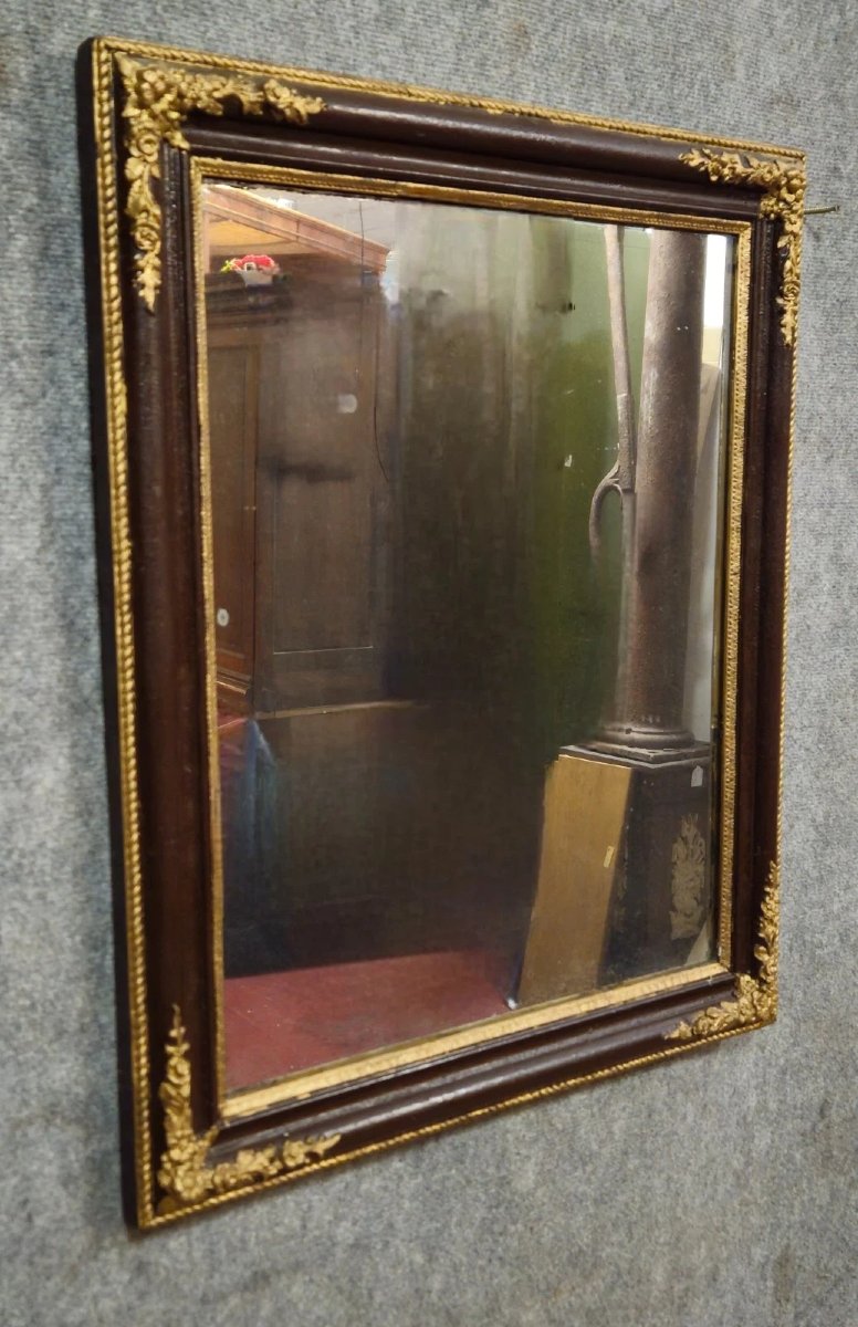 Miroir ancien en bois sculpté et doré – style classique-photo-2