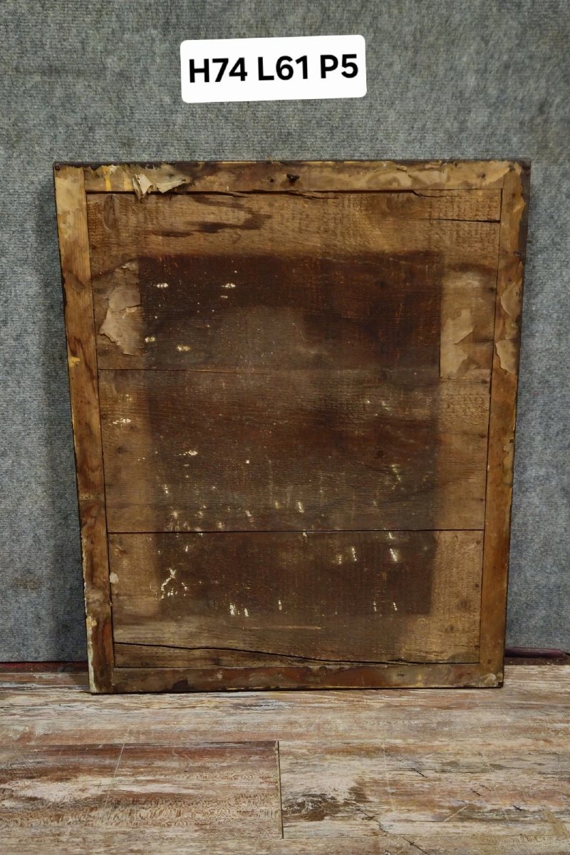 Miroir ancien en bois sculpté et doré – style classique-photo-4