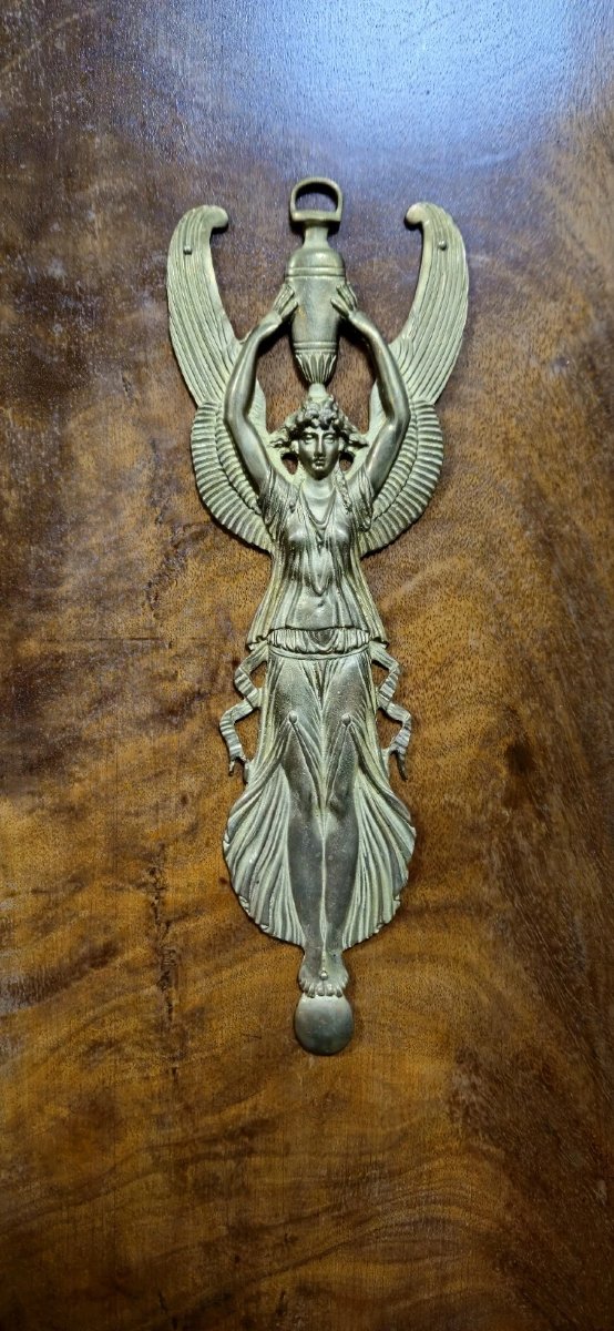 Antique Mahogany Wardrobe With Mirror – Empire Style / 20th Century-photo-3