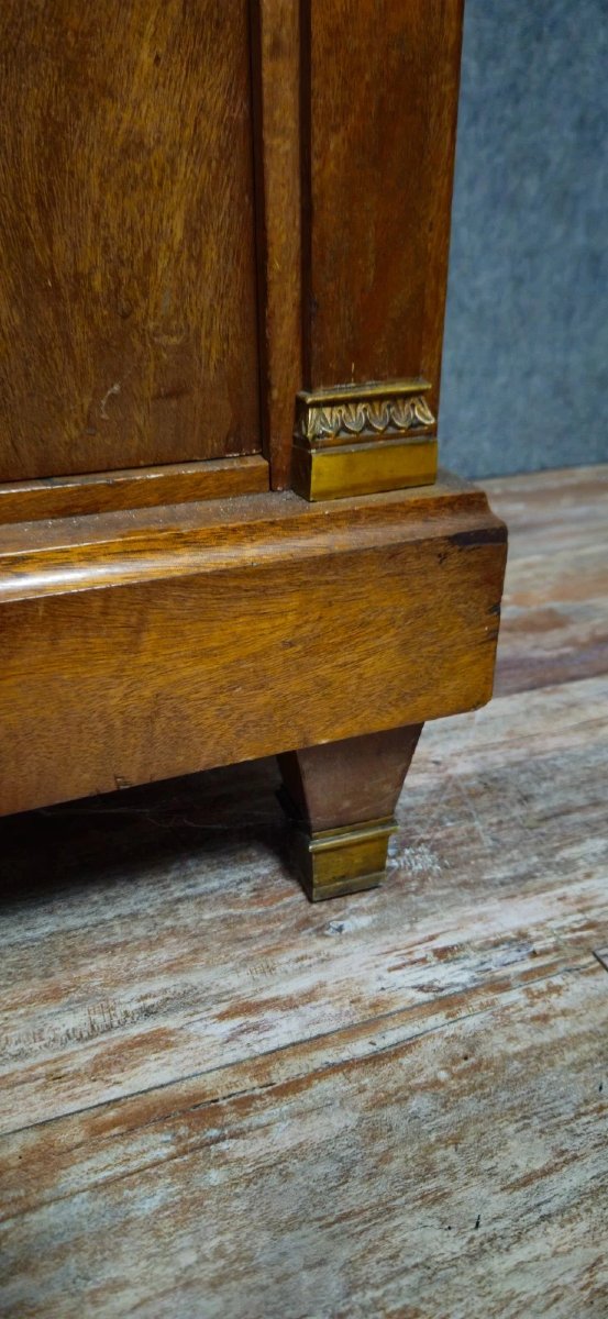 Antique Mahogany Wardrobe With Mirror – Empire Style / 20th Century-photo-4