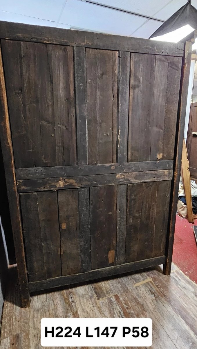 Norman Wedding Armoire In Carved Oak – Louis XV Period-photo-6