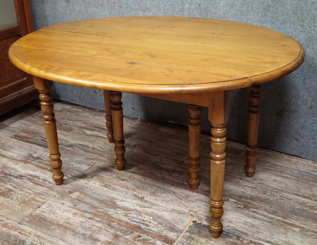 Grande table a 6 pieds style Louis Philippe en peuplier époque XXeme-photo-4