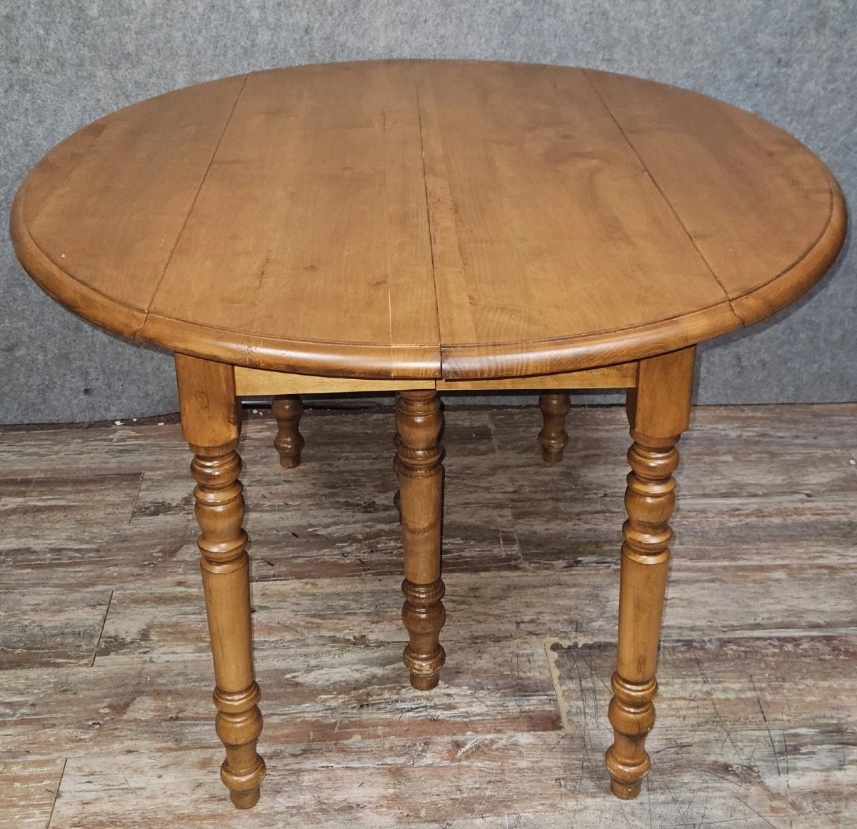 Grande table a 6 pieds style Louis Philippe en peuplier époque XXeme-photo-5