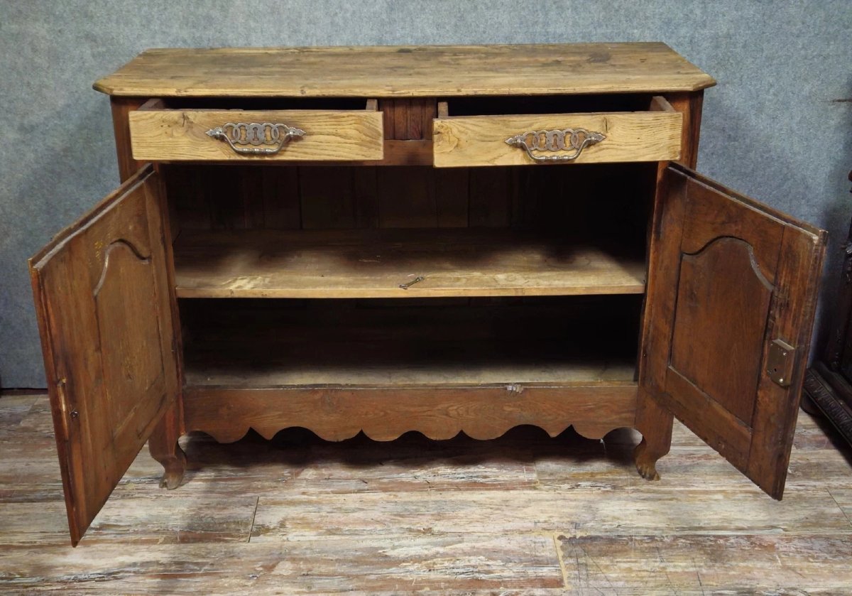 Louis XV Style Buffet/sideboard In Solid Oak, 18th Century -photo-5