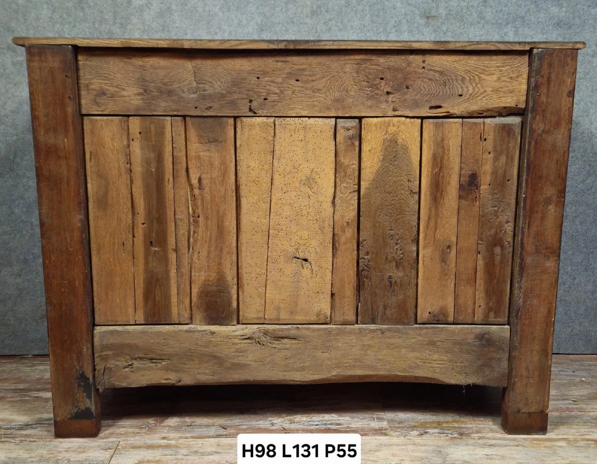 Louis XV Style Buffet/sideboard In Solid Oak, 18th Century -photo-6