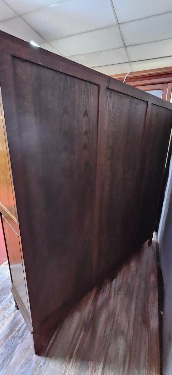 bibliothéque provençale style Louis XV en chêne époque XXeme  -photo-3