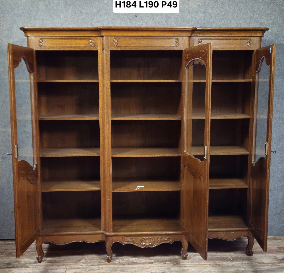 bibliothéque provençale style Louis XV en chêne époque XXeme  -photo-4