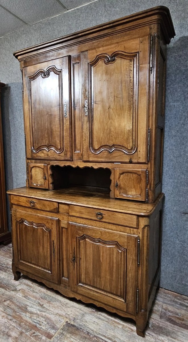 Two-part Louis XV Style Buffet In Solid Walnut, 18th Century -photo-1