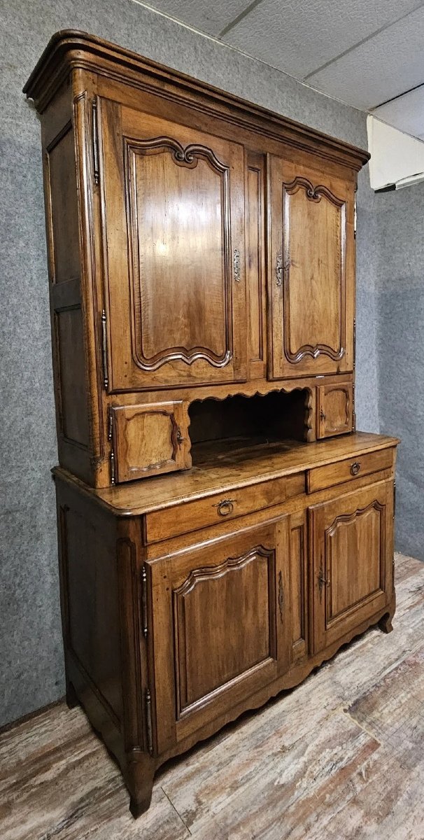 Two-part Louis XV Style Buffet In Solid Walnut, 18th Century -photo-2
