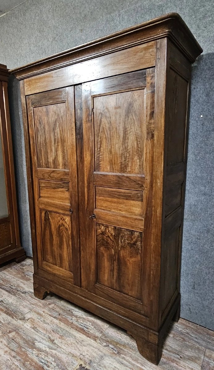 Louis Philippe Period Walnut Wardrobe, Early 19th Century, Circa 1830-photo-1