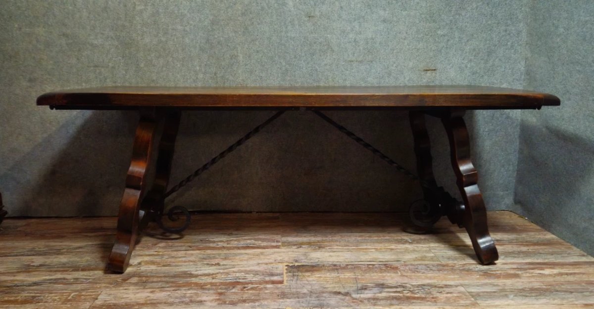 Farmhouse Table / Solid Wood Dining Table / Spanish High Period Style Table-photo-1