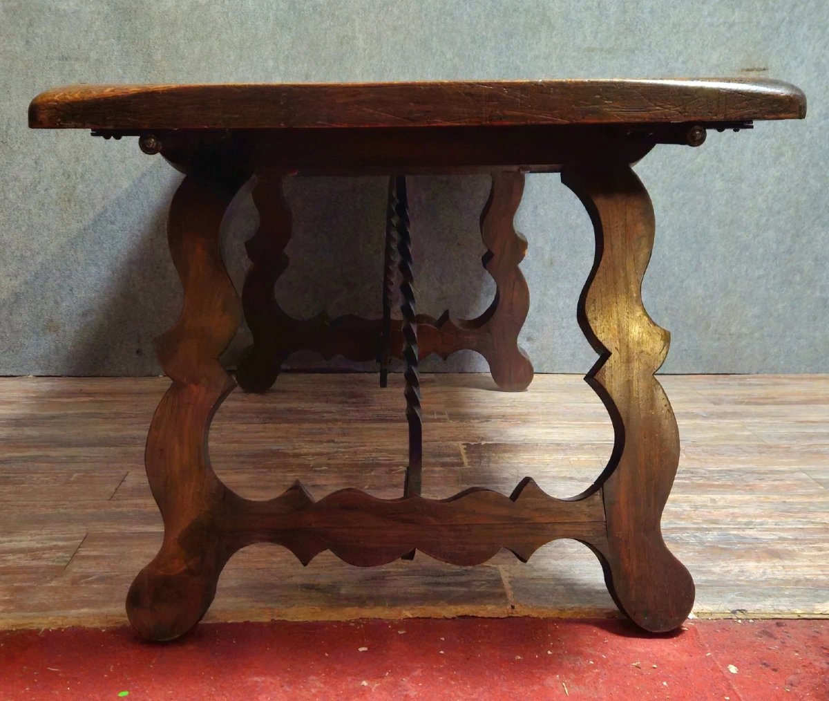 Farmhouse Table / Solid Wood Dining Table / Spanish High Period Style Table-photo-5