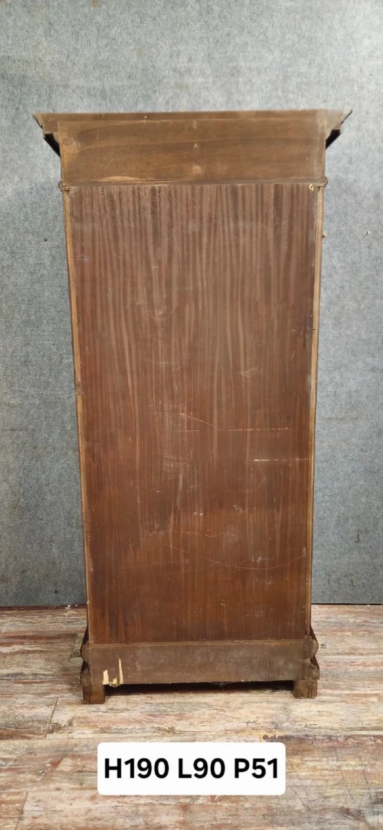 Antique Renaissance-style Display Cabinet/bookcase – Carved Wood – H 190 Cm-photo-5