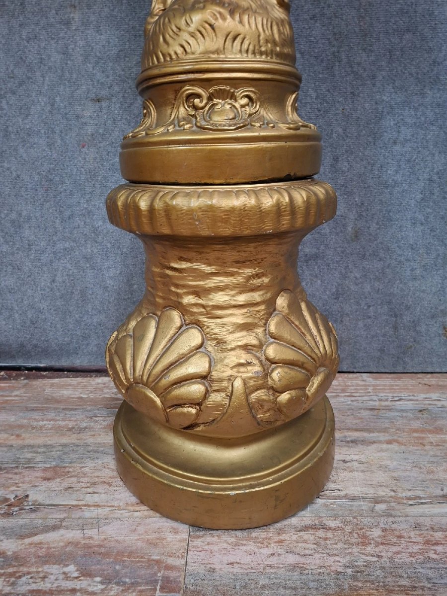 Orientalist Venetian Style Lamp/torch Holder Statue – 150 Cm-photo-5