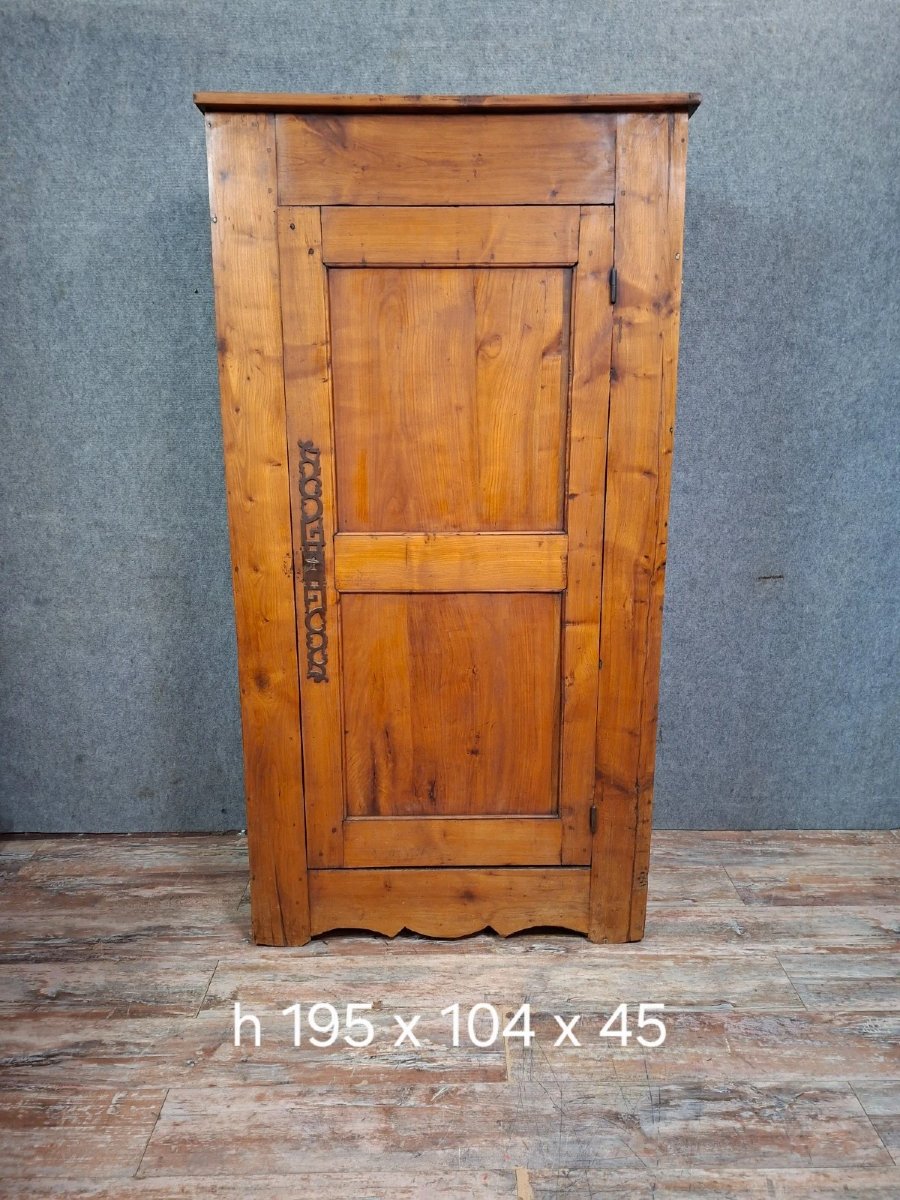 Armoire / Bonnetière rustique en bois massif – XVIIIeme - Sapin-photo-7