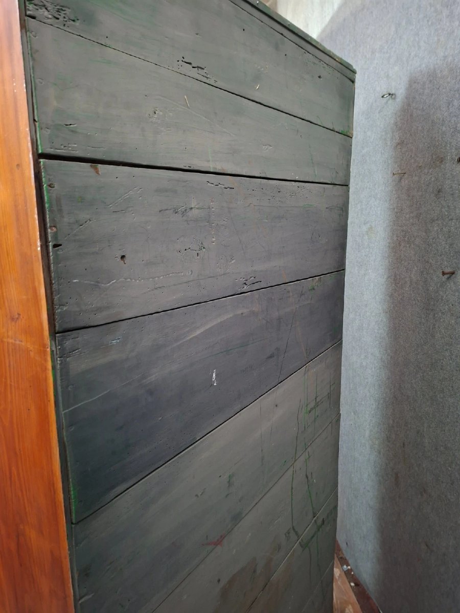 Armoire / Bonnetière rustique en bois massif – XVIIIeme - Sapin-photo-8