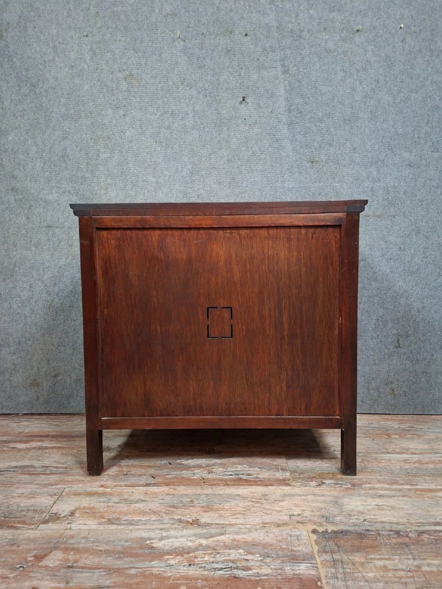 Buffet / meuble chinois ancien en bois avec ferrure en laiton / XXme-photo-5