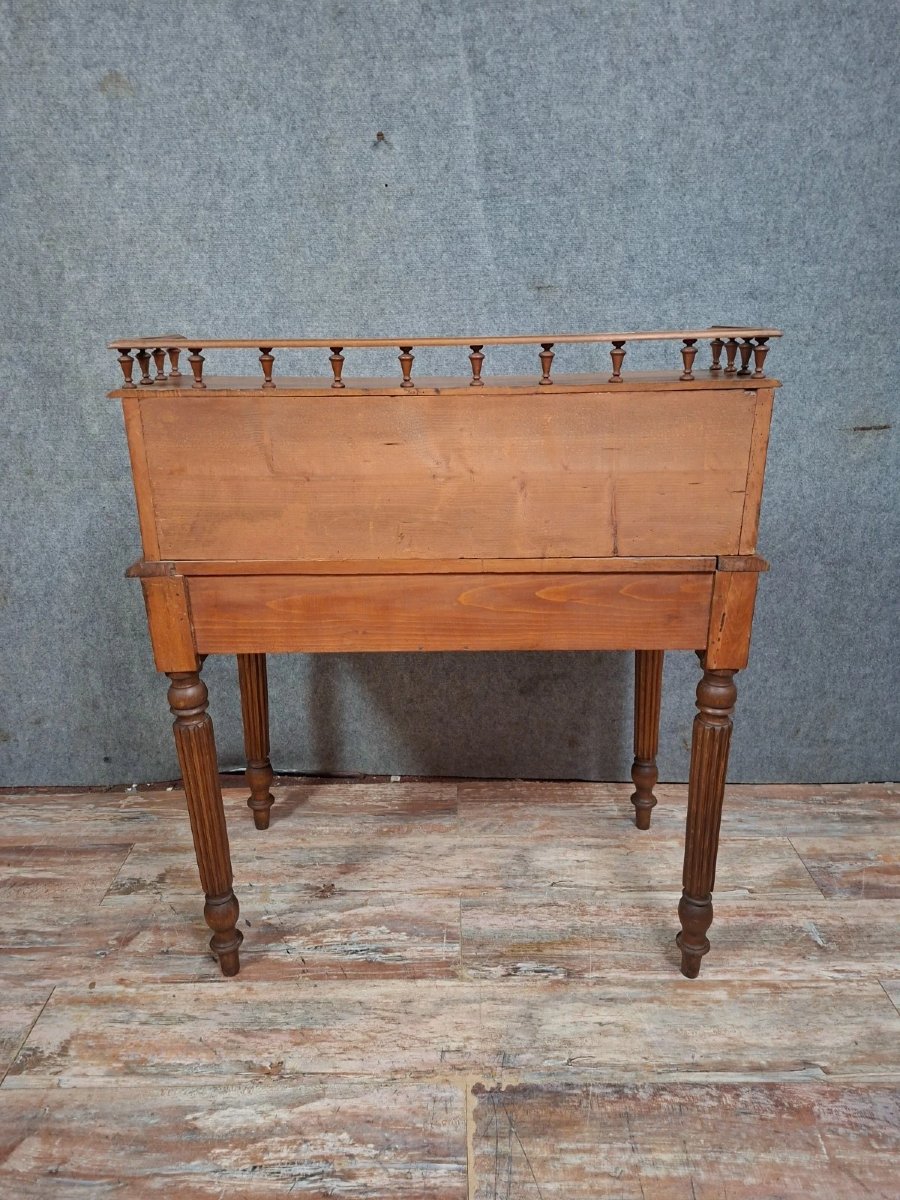 Antique Louis Philippe Style Desk With Tiered Top - Walnut - 19th Century-photo-4