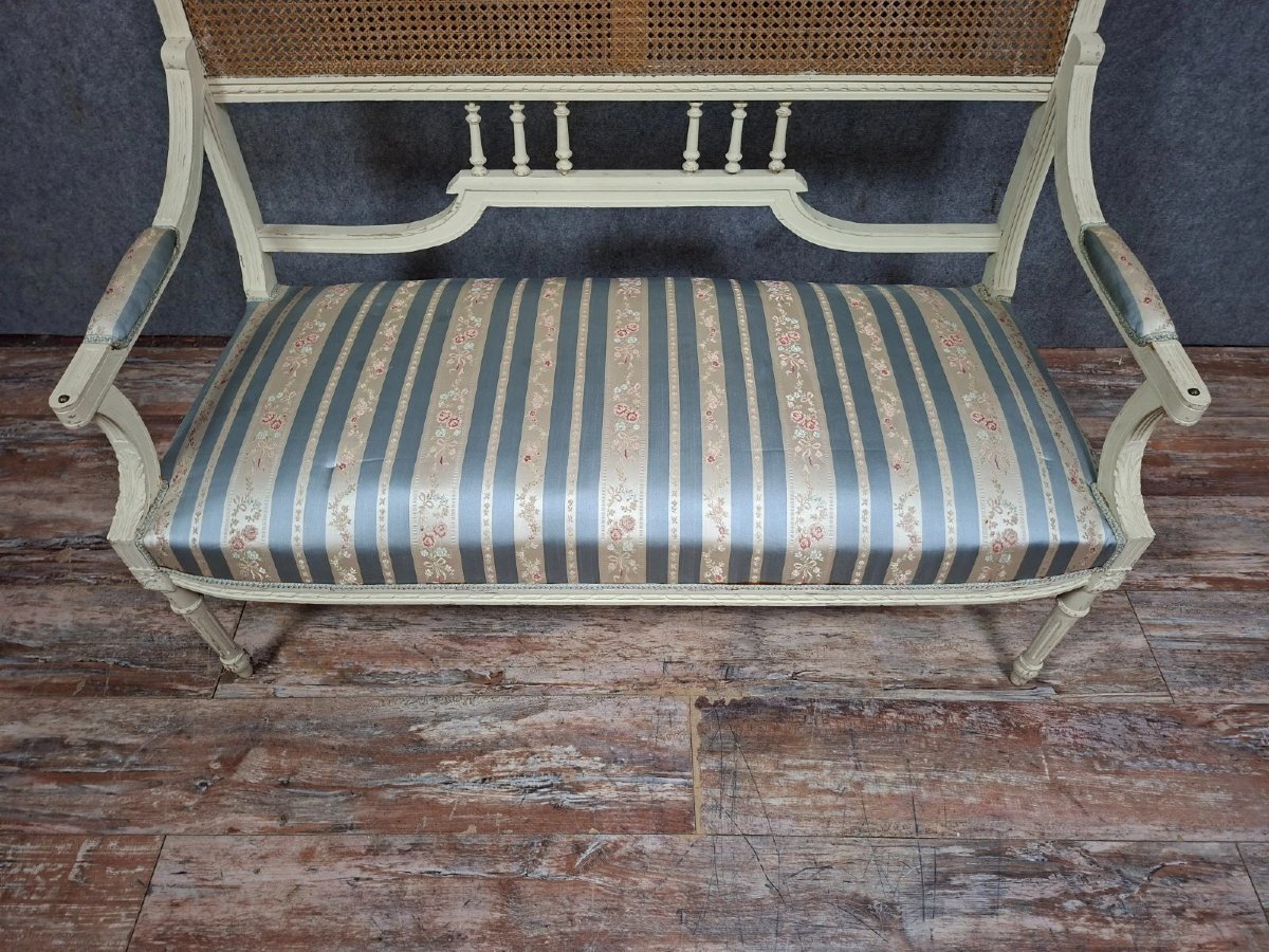 canapé / banquette de style Louis XVI, élégant et plein de charme.-photo-5
