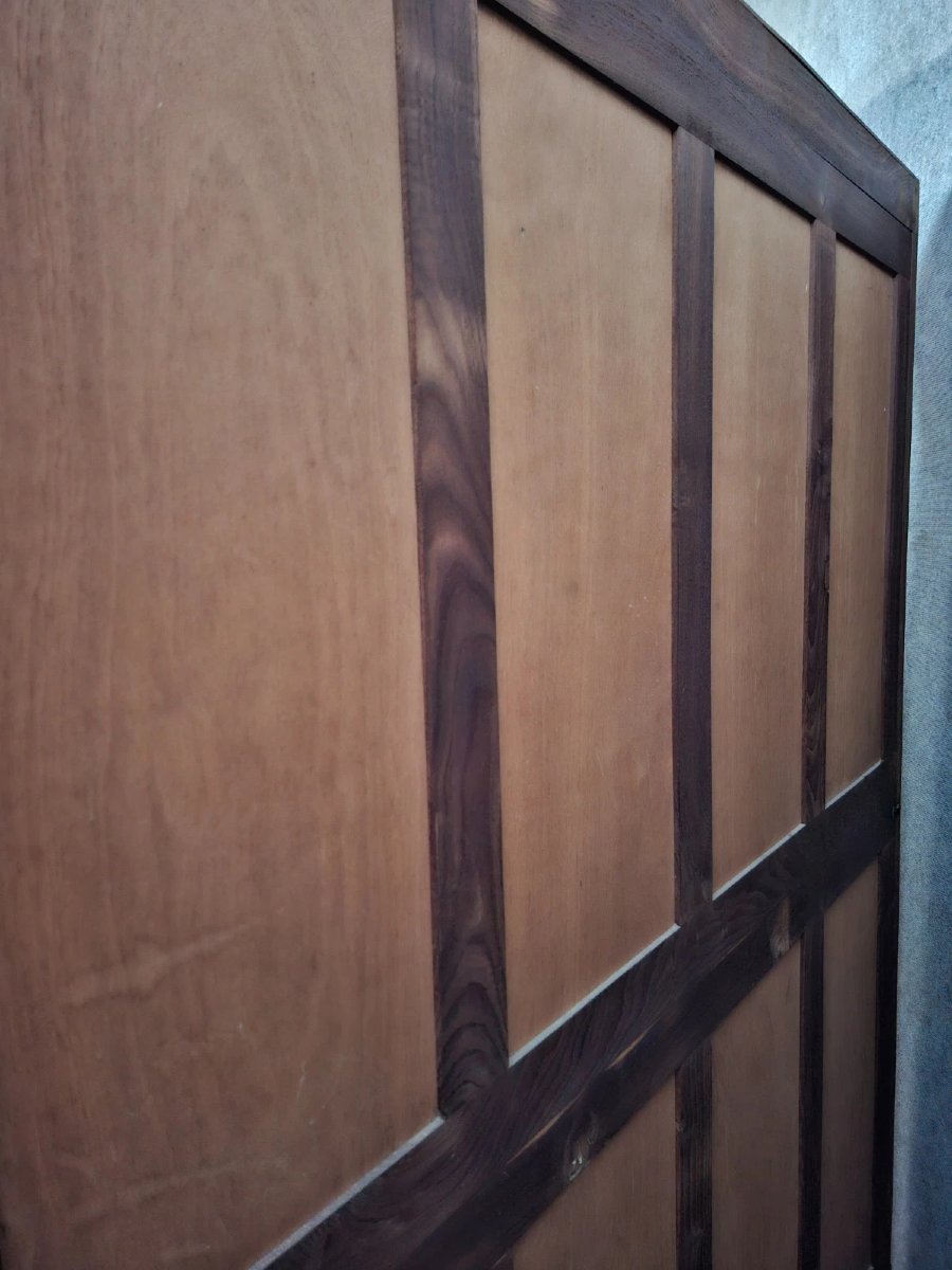 Art Deco Period Wardrobe In Solid Carved Walnut / Circa 1930-photo-5