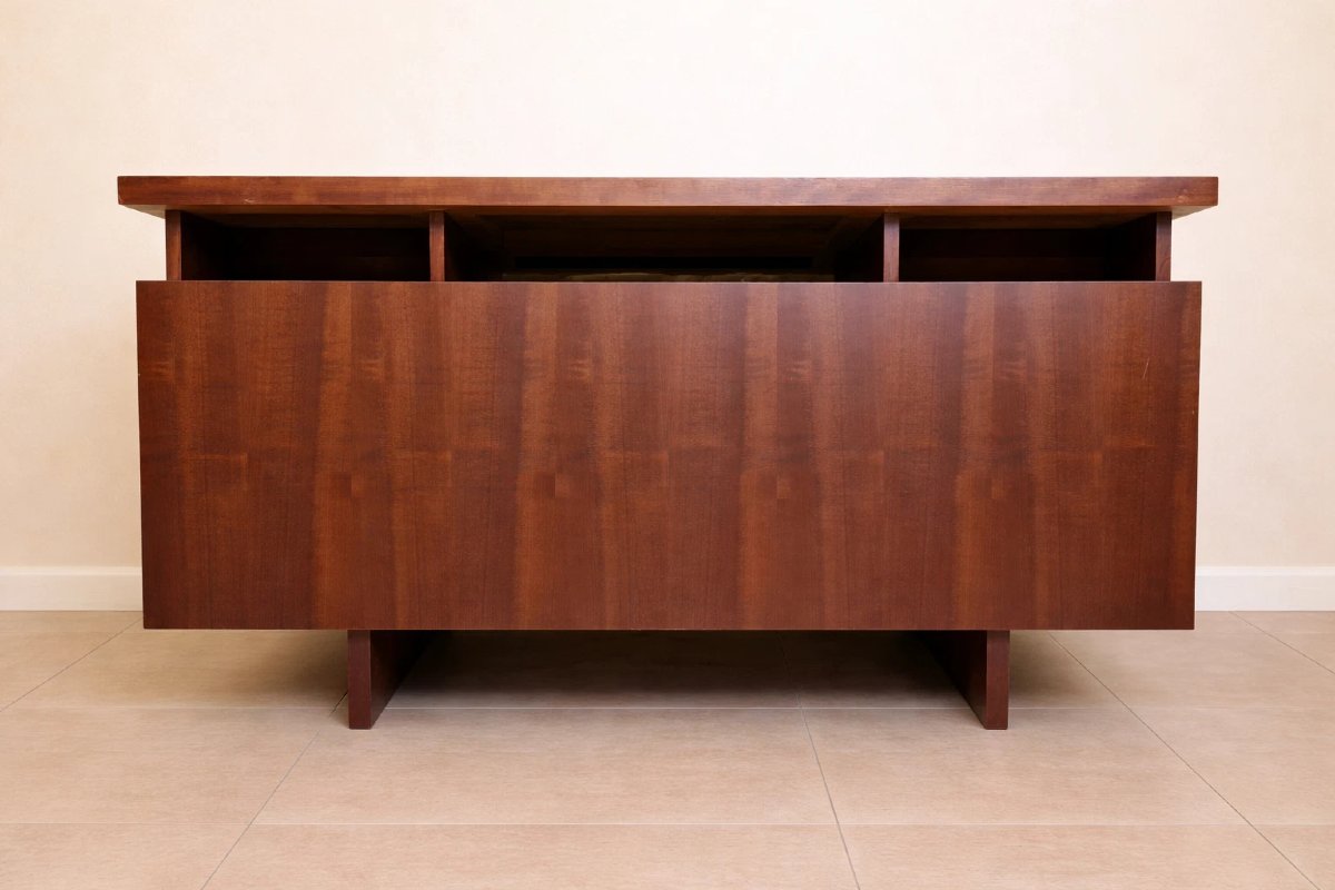 Scandinavian Teak Desk With Drawers, Circa 1960-1970-photo-2