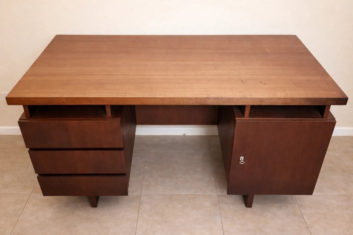 Scandinavian Teak Desk With Drawers, Circa 1960-1970-photo-6