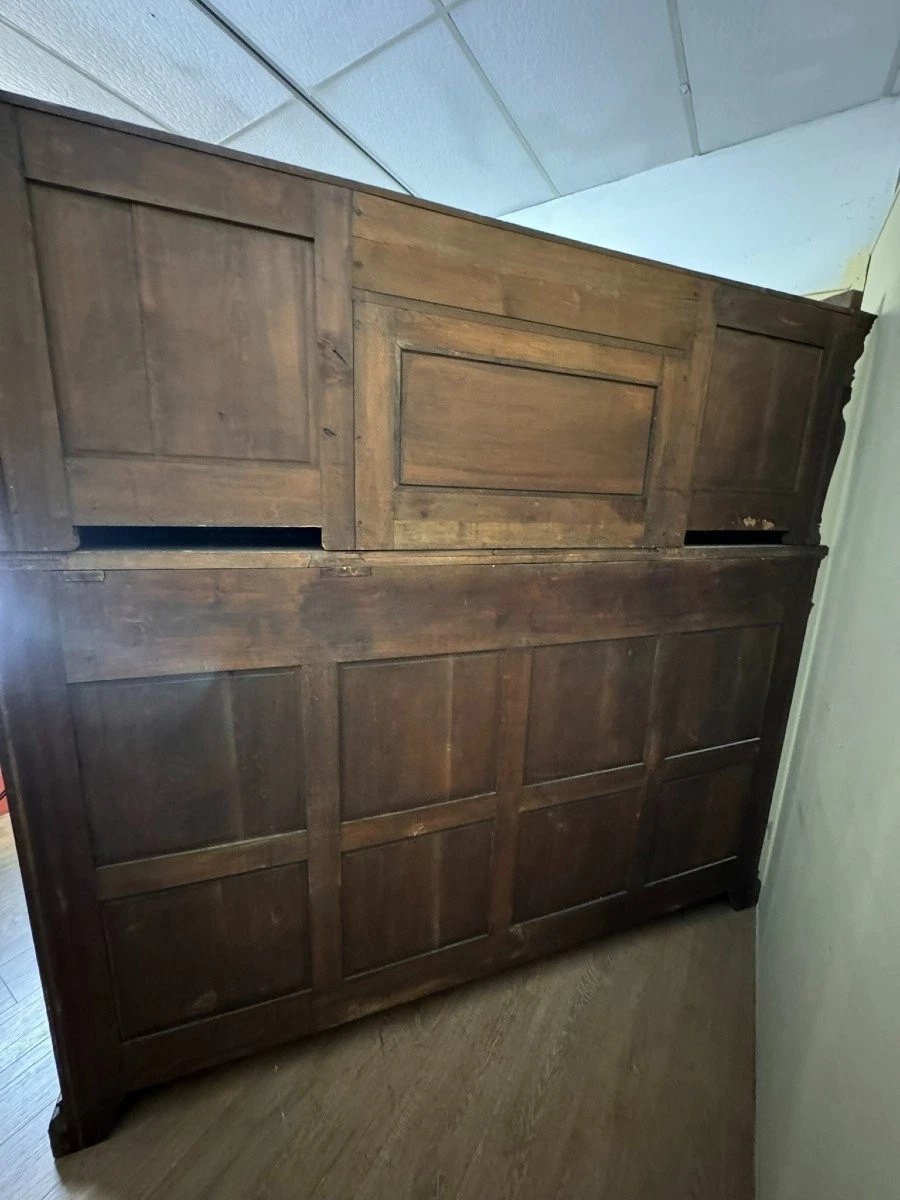 Renaissance-style Notary's Office In Solid Walnut – 19th Century, Circa 1880-photo-3