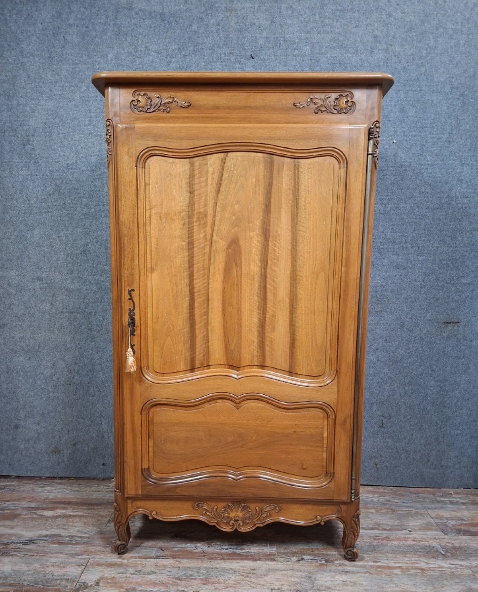 armoire de style Louis XV en bois massif.