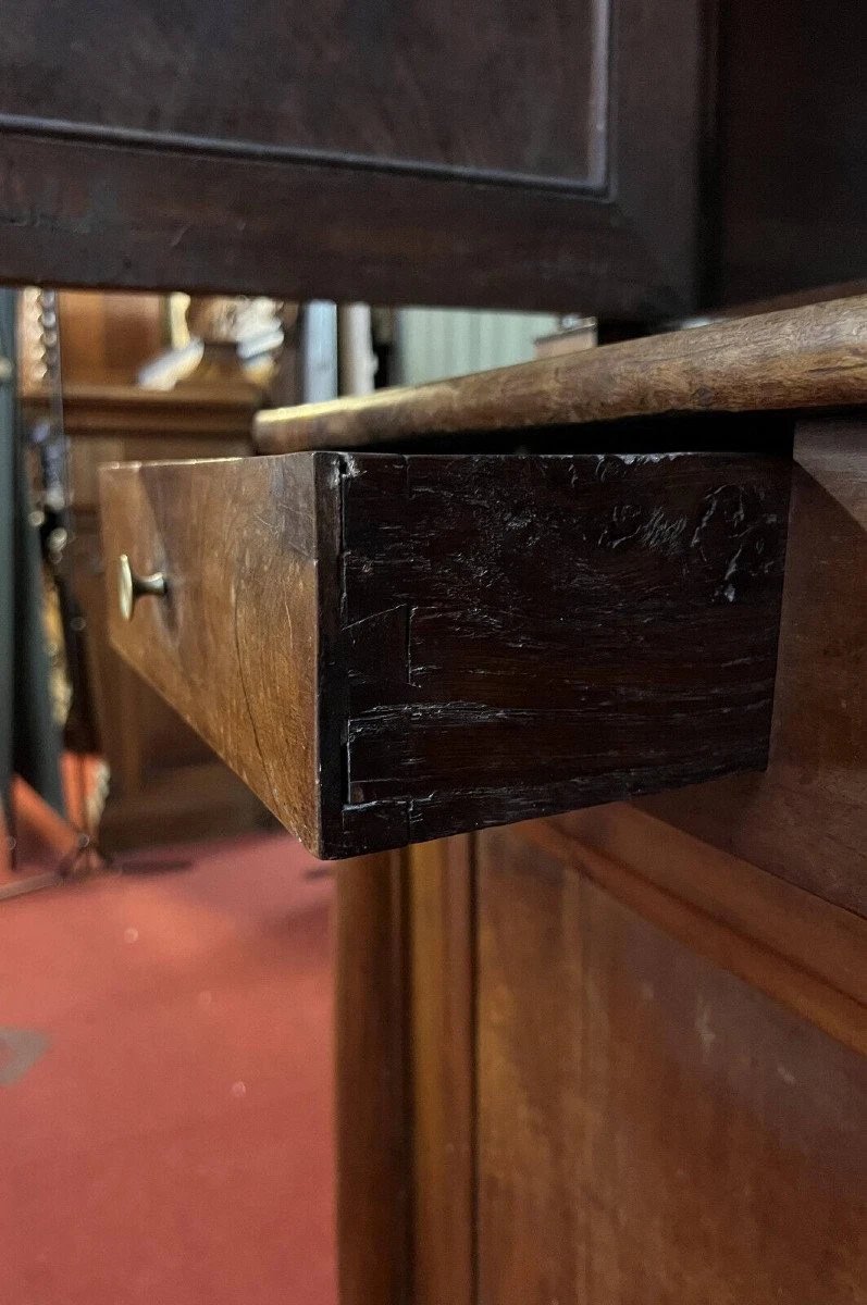 Empire Period Two-part Buffet In Walnut And Burr Wood, Circa 1810-photo-4