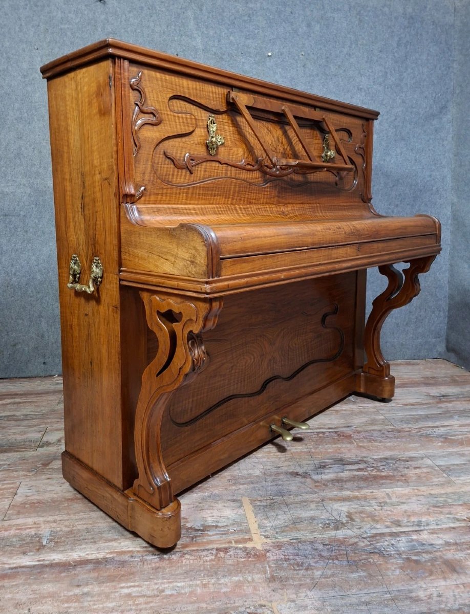 Art Nouveau Upright Piano, Circa 1900, By The French Manufacturer P. Charuis-photo-1
