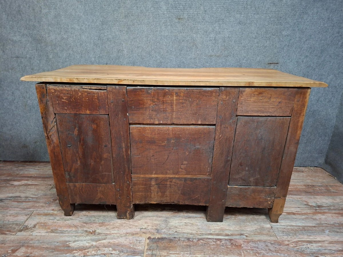 Bureau double face en noyer – Travail régional d'époque Louis XV – XVIIIe siècle-photo-3