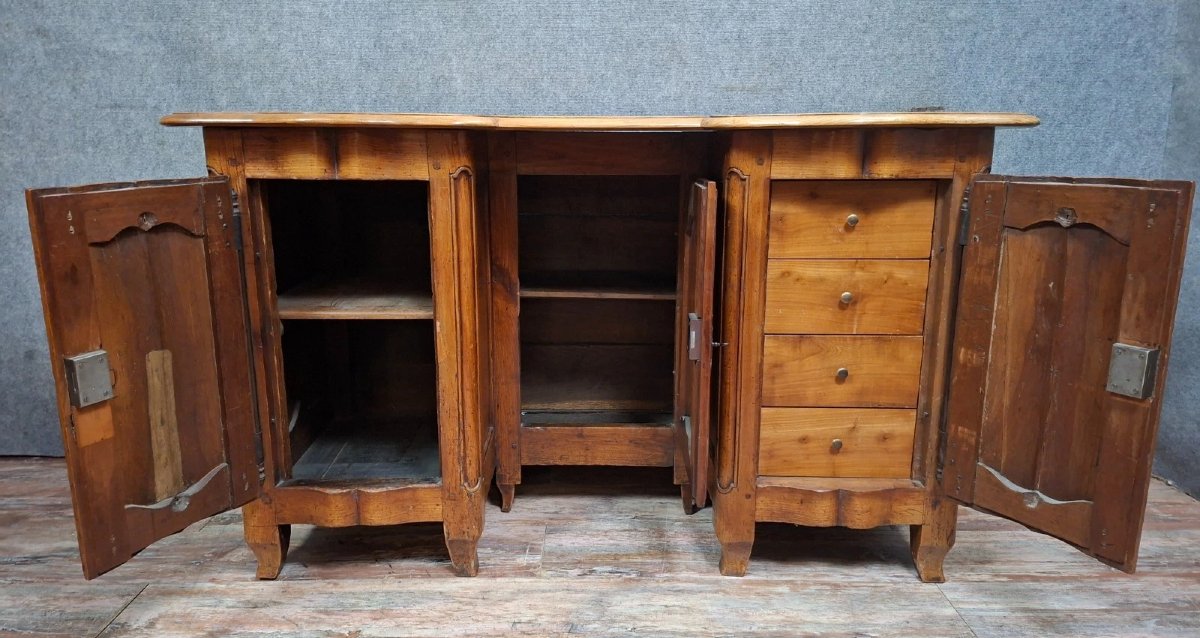 Bureau double face en noyer – Travail régional d'époque Louis XV – XVIIIe siècle-photo-5